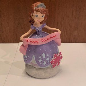 Happy Holidays Princess In Purple Dress Disney Ornament